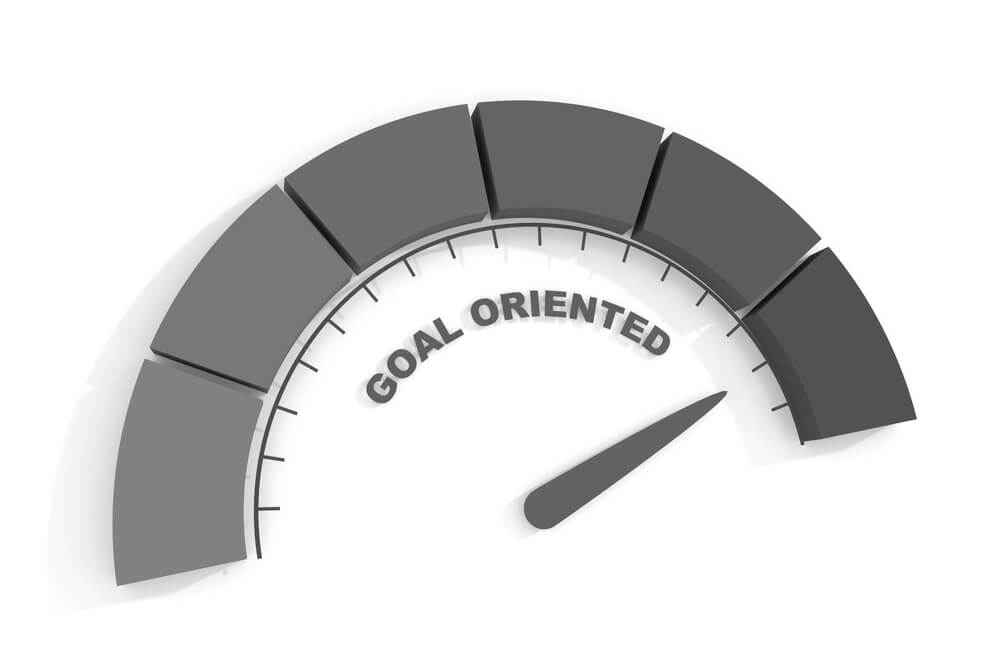 3d render of goal oriented measuring scale