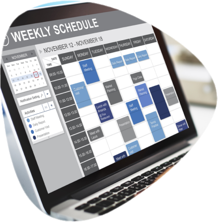 weekly schedule to do list appointment concept